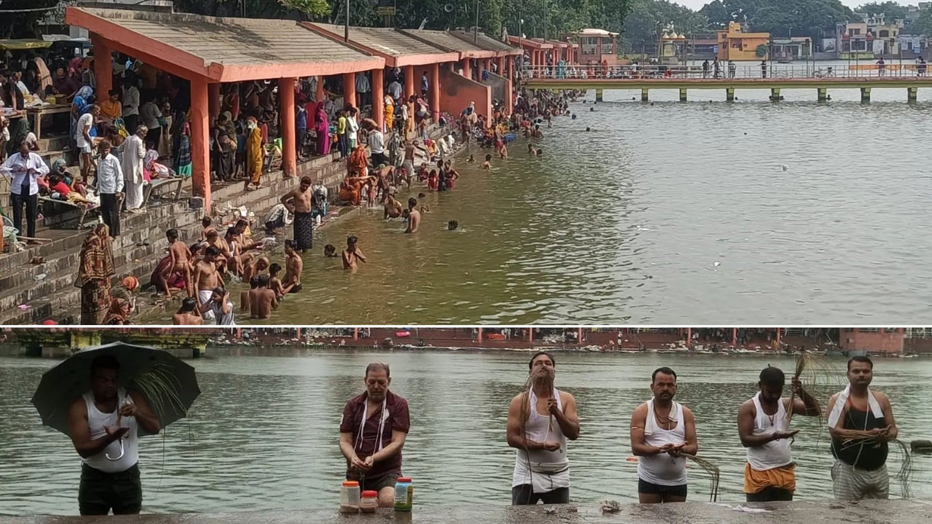 कासगंज: पितृ पक्ष...पूर्णिमा पर श्रद्धालुओं ने लगाई आस्था की डुबकी, पितृों को किया याद