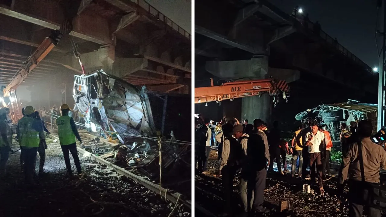 Kanpur: रेलवे ट्रैक पर गिरा था...अफसरों ने किया ट्रैक का निरीक्षण, घटनास्थल के पास सावधानी के साथ गुजारी जा रहीं ट्रेनें