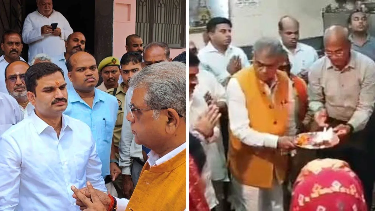 लखीमपुर खीरी: बाघ ट्रेंकुलाइज अभियान को लेकर वन राज्य मंत्री ने ली जानकारी, शिव मंदिर में की पूजा अर्चना