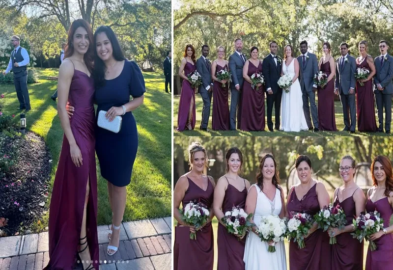 भाई की शादी में बैंगनी रंग का गाउन पहने बेहद खूबसूरत दिखीं सामंथा रुथ प्रभु, देखें तस्वीरें