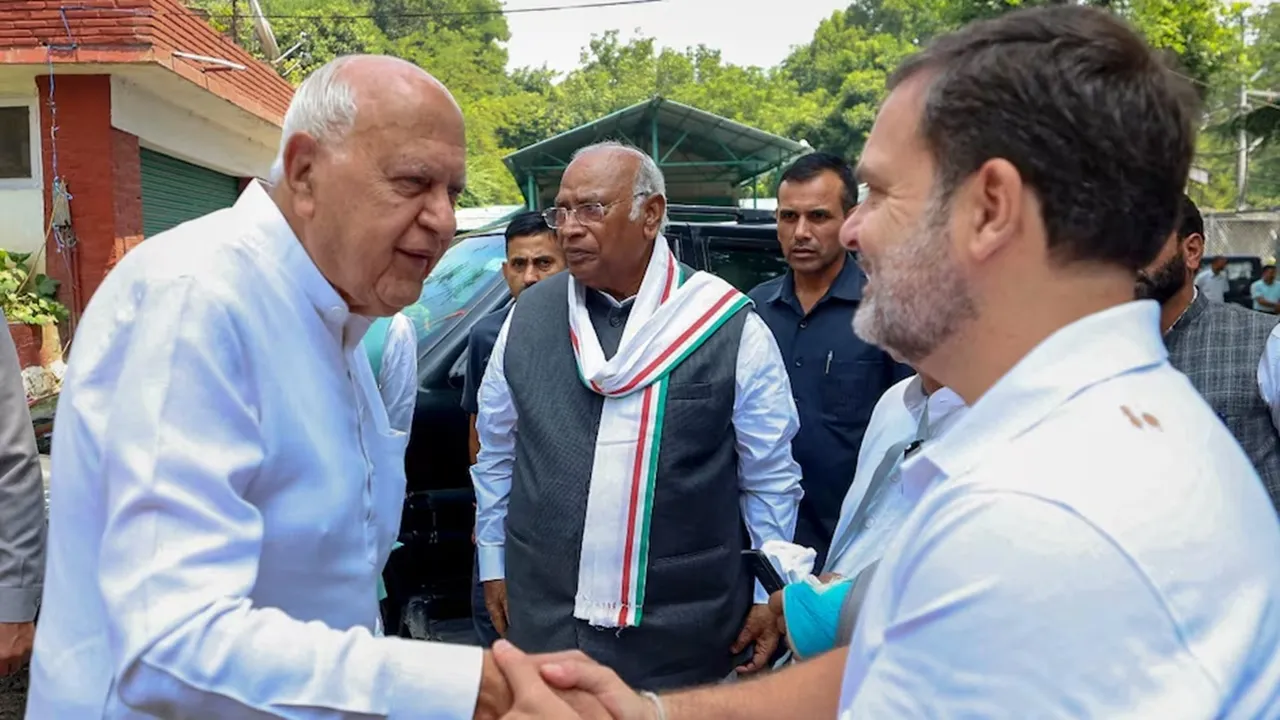 J-K Election Results: नेकां-कांग्रेस गठबंधन जीत की ओर अग्रसर, 51 सीट पर बनायी बढ़त