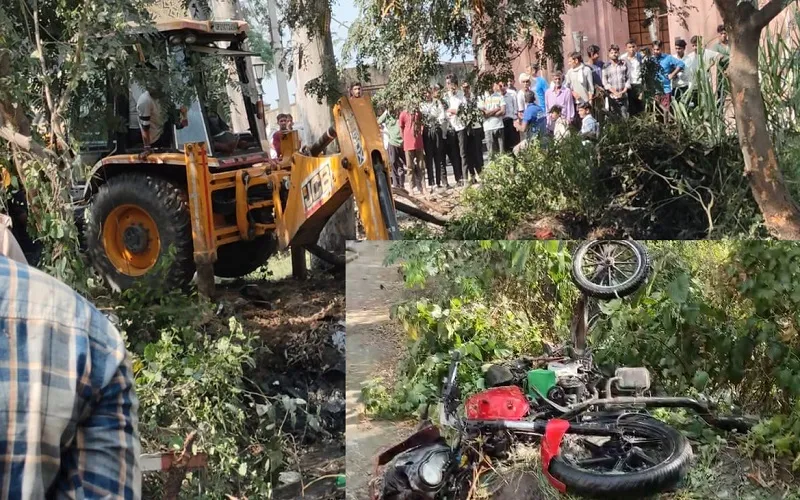 मुरादाबाद : ओवरटेक के चक्कर में बस ने जुगाड़ वाहन व बाइक को रौंदा, एक की मौत