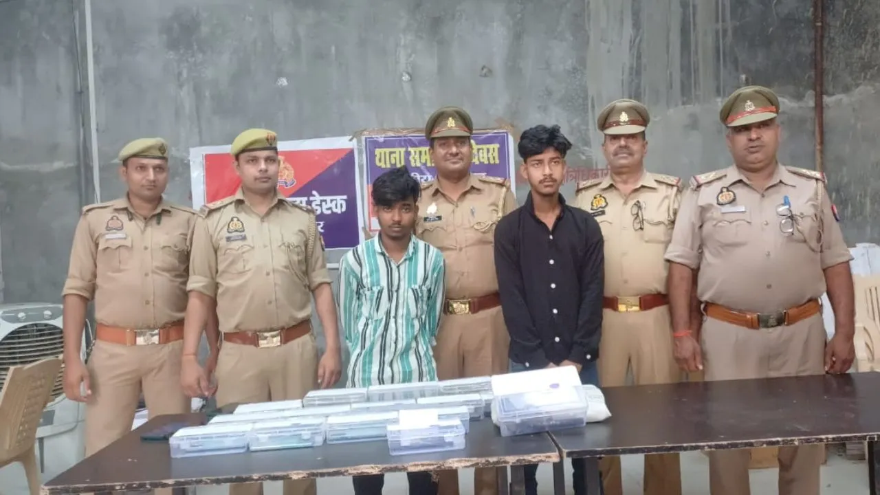 कानपुर में पुलिस की बदमाशों से मुठभेड़: दो शातिर लुटेरे गिरफ्तार, शौक पूरा करने के लिए भीड़भाड़ व बाजार में करते चोरी
