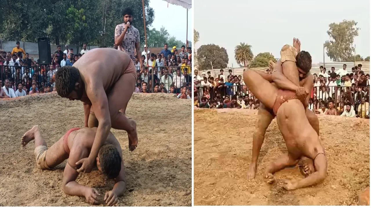 देवा महोत्सव में दंगल : खालिक पहलवान ने बबलू को दी पटखनी