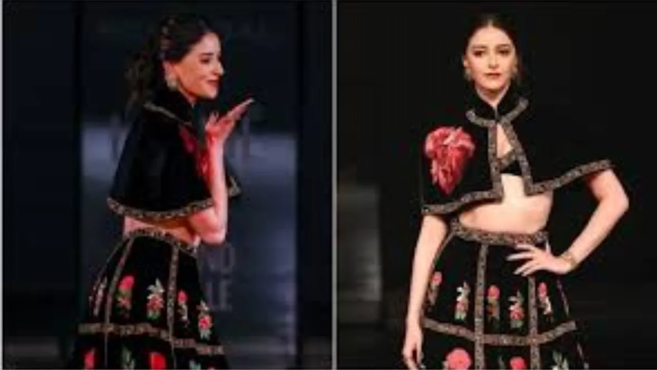 Ananya Pandey ने Lakme Fashion Week में बिखेरा जलवा, रोहित बल के डिजाइन ने बांधा समां 