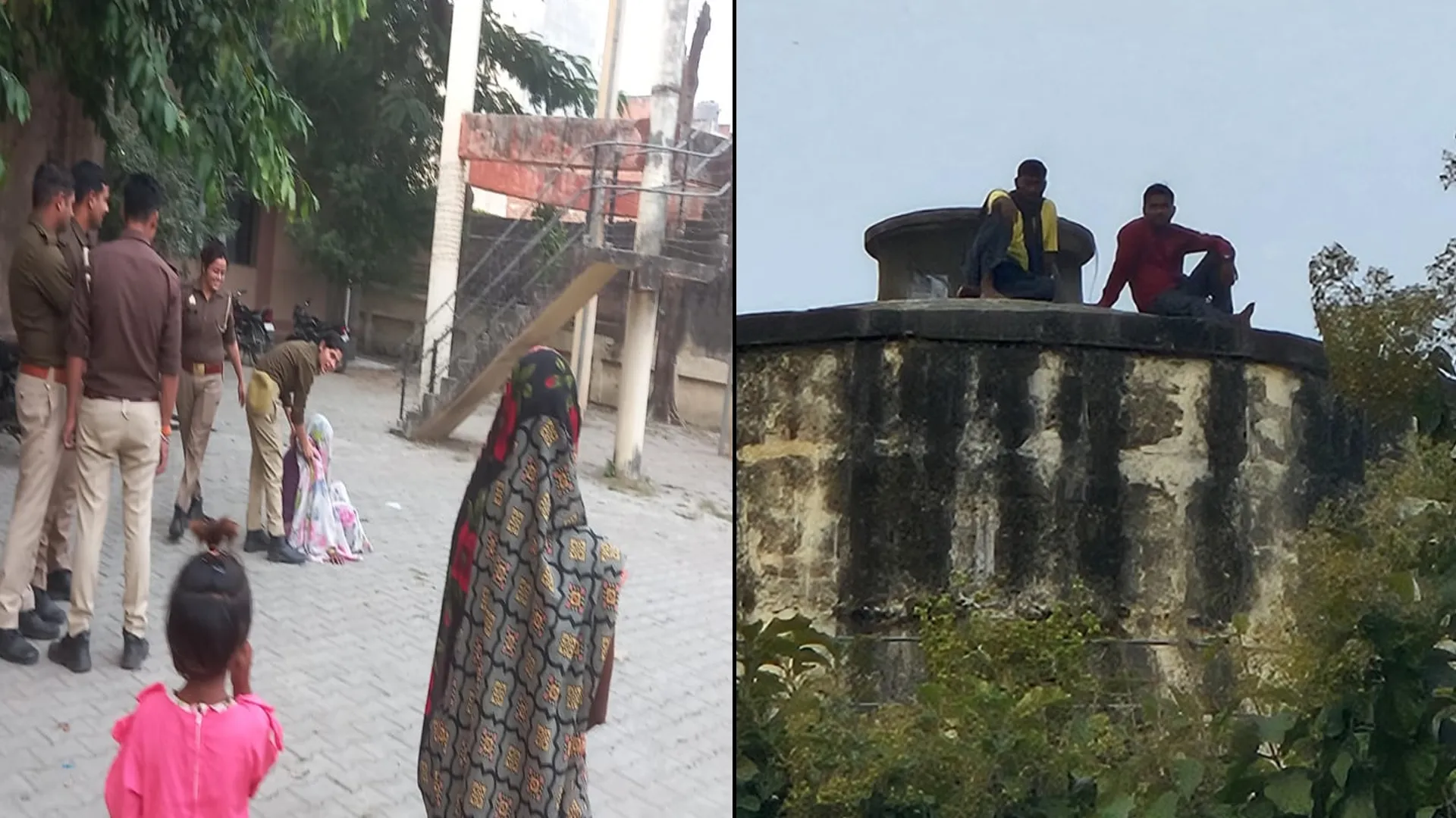 लखीमपुर खीरी: न्याय नहीं मिला तो पानी की टंकी पर चढ़े दो युवक, अफसरों की अटकी रहीं सांसे