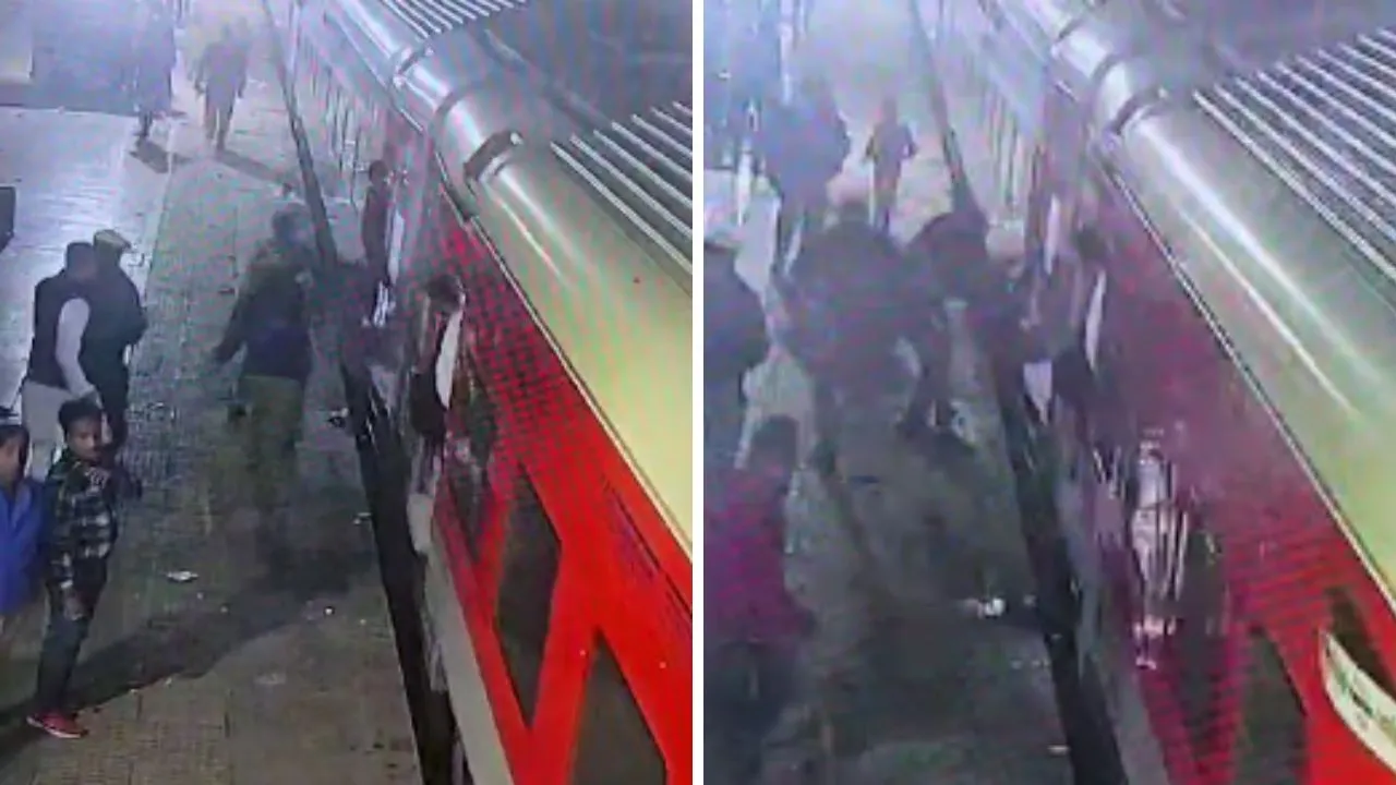 Kanpur: चलती ट्रेन से कूदी महिला, जीआरपी निरीक्षक ने बचाई जान, देखें- VIDEO