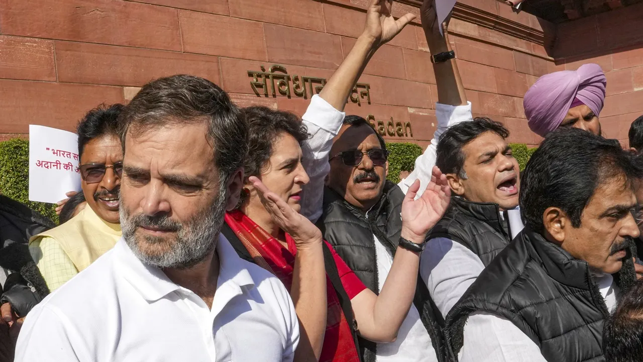 मोदी अदाणी एक हैं...  Adani मामले पर विपक्षी सांसदों ने संसद परिसर में किया प्रदर्शन, जेपीसी की मांग दोहराई