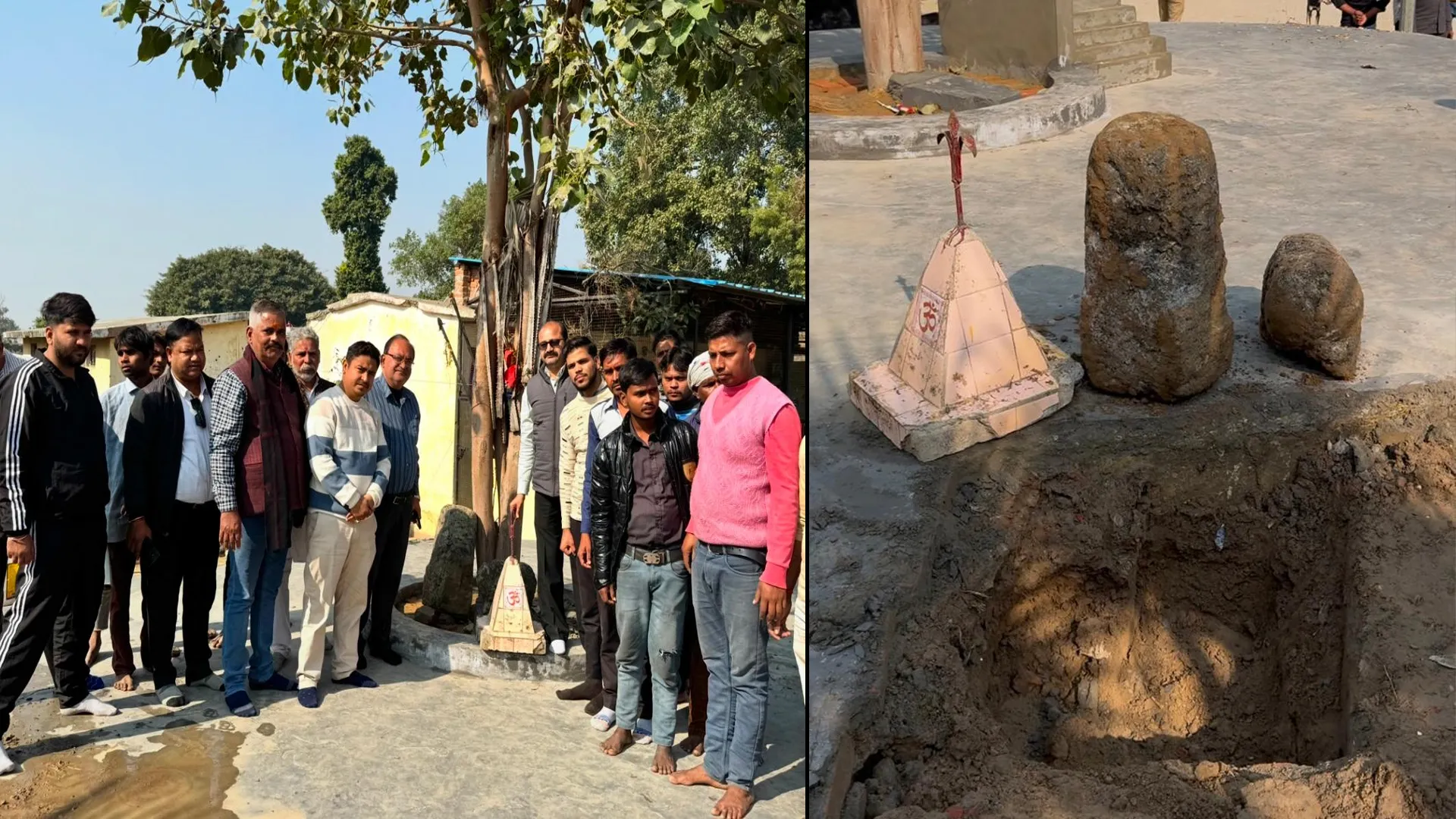 बदायूं: जमीन में दबी मिली भगवान शिव की मूर्ति व नंदी, पुलिस ने निकलवाई बाहर