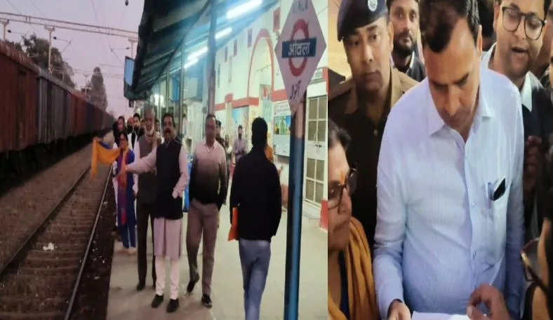 Bareilly: लाल गमछा दिखाकर रोक दी ट्रेन, DRM साहब को उतारकर बोले लोग...इस रूट पर और चलाओ ट्रेन