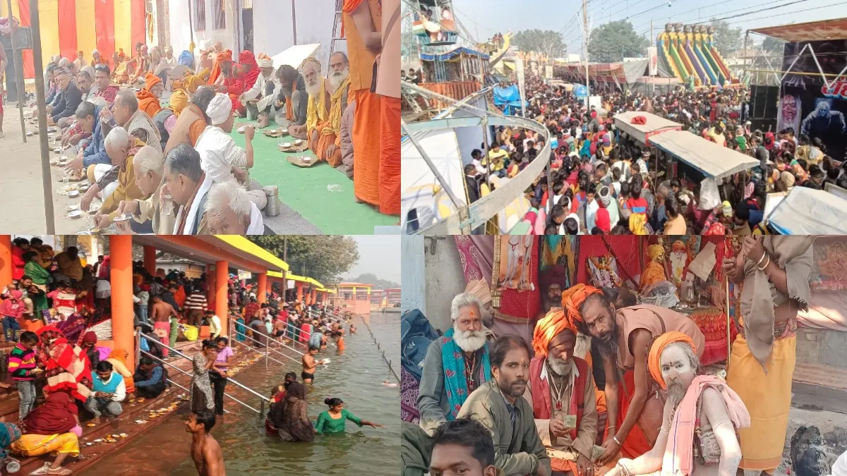 मार्गशीर्ष पूर्णिमा: कासगंज में ठंड पर भारी पड़ी आस्था, किया गंगा स्नान 