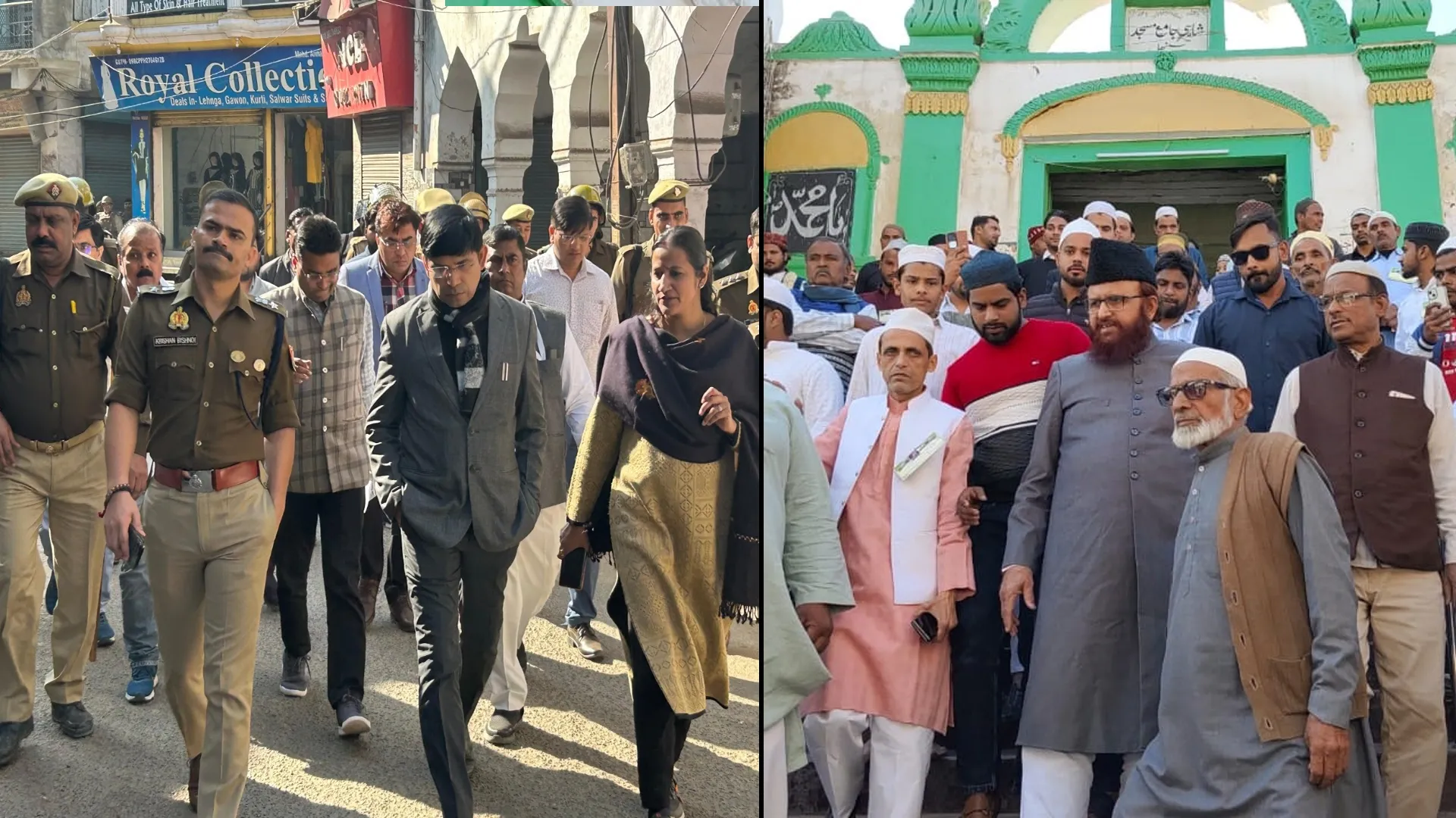 संभल में जमीन व आसमान से कड़ी निगरानी के बीच हुई जुमे की नमाज