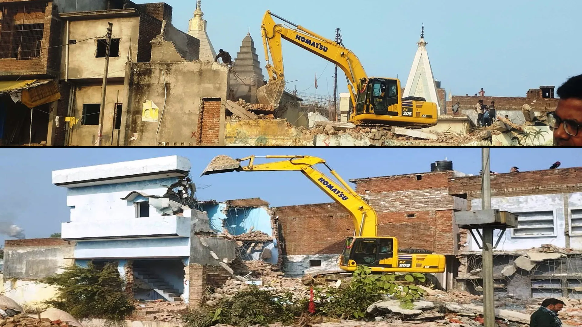 लखीमपुर खीरी : श्रीराम जानकी मंदिर व चार घरों का किया गया ध्वस्तीकरण