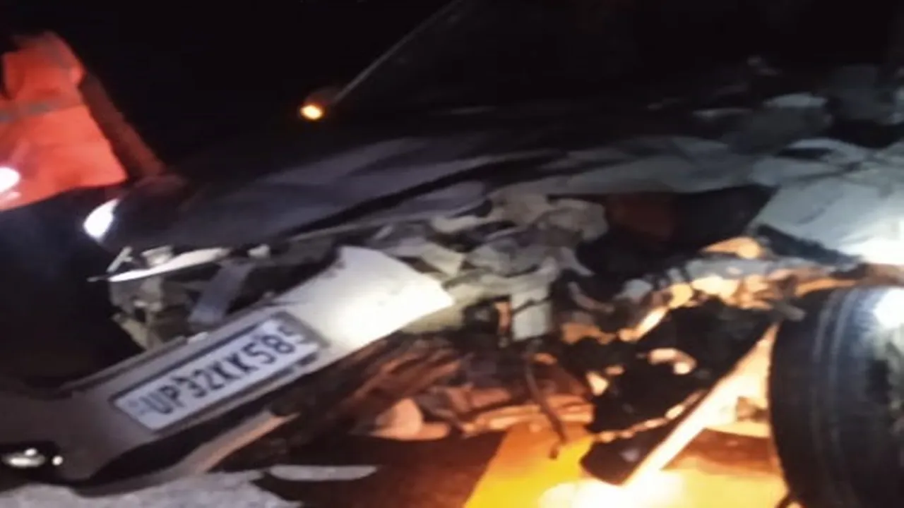 सुलतानपुर: पूर्वांचल एक्सप्रेस वे अज्ञात वाहन से टकराई अर्टिगा कार, एक युवक की मौत, दूसरा गंभीर