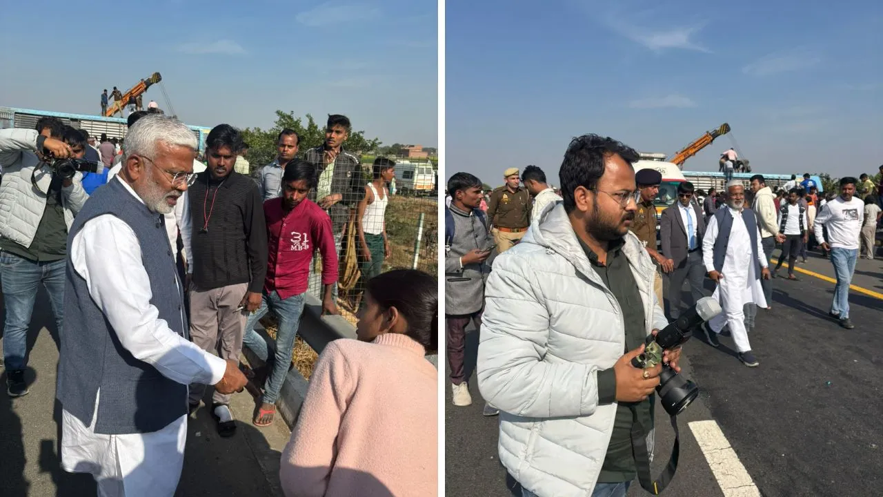 कन्नौज में डबल डेकर बस हादसे का हुई शिकार: आठ की माैत...40 लोग घायल, मंत्री स्वतंत्र देव सिंह ने घायलों को पहुंचवाया अस्पताल