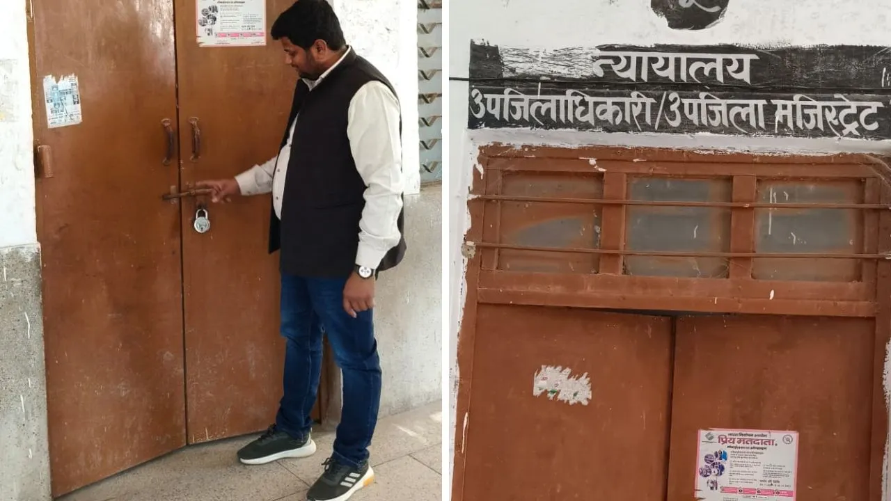 कानपुर देहात में एसडीएम न्यायालय कक्ष की कुंडी काट चोरी का प्रयास: जांच में जुटी पुलिस