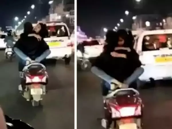 नैनीताल में एक स्कूटी पर दो प्रेमी जोड़े सवार, पुलिस ने की ये कार्रवाई... 