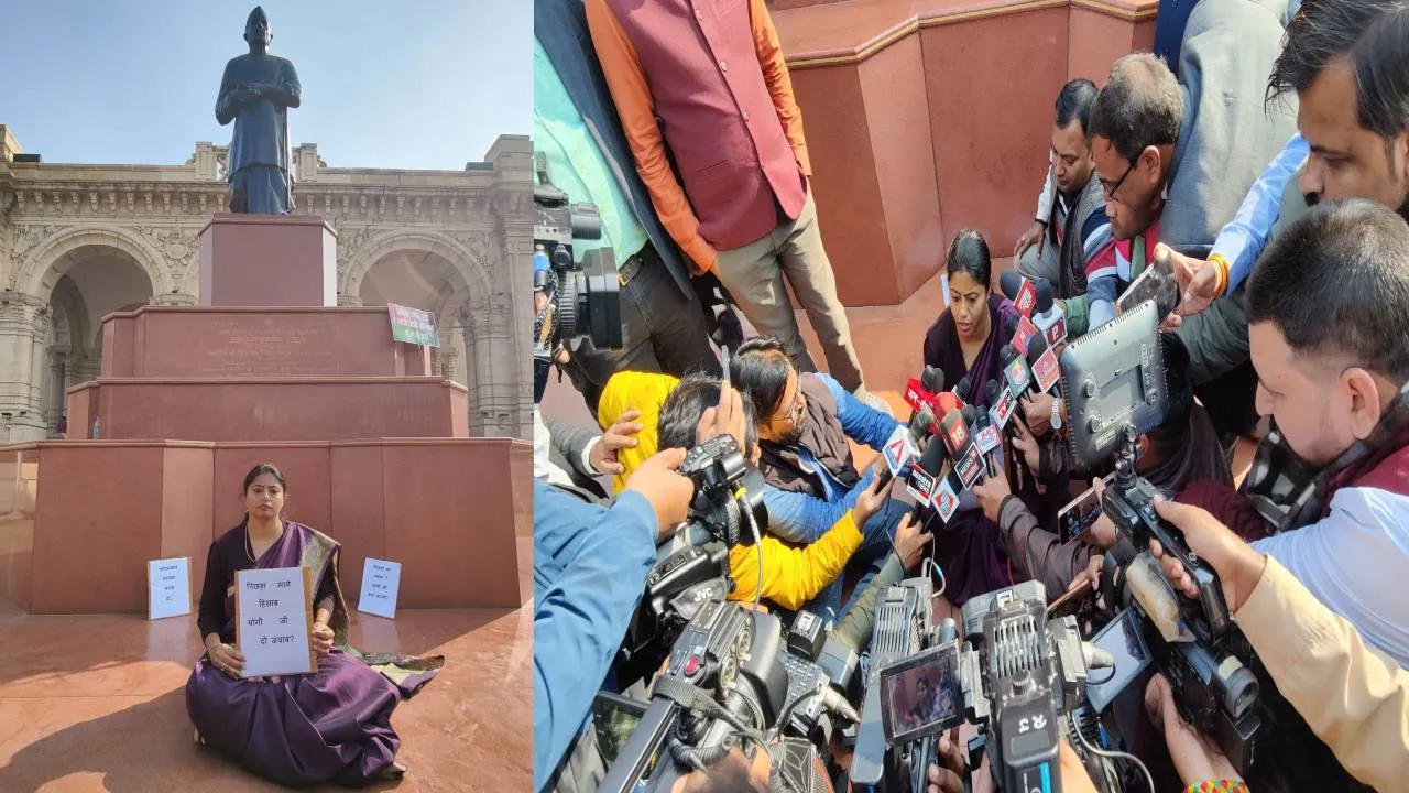 25-25 लाख रुपये लेकर किया गया प्रमोशन... प्राविधिक शिक्षा विभाग में घोटाले का आरोप लगाकर पल्लवी पटेल ने दिया धरना