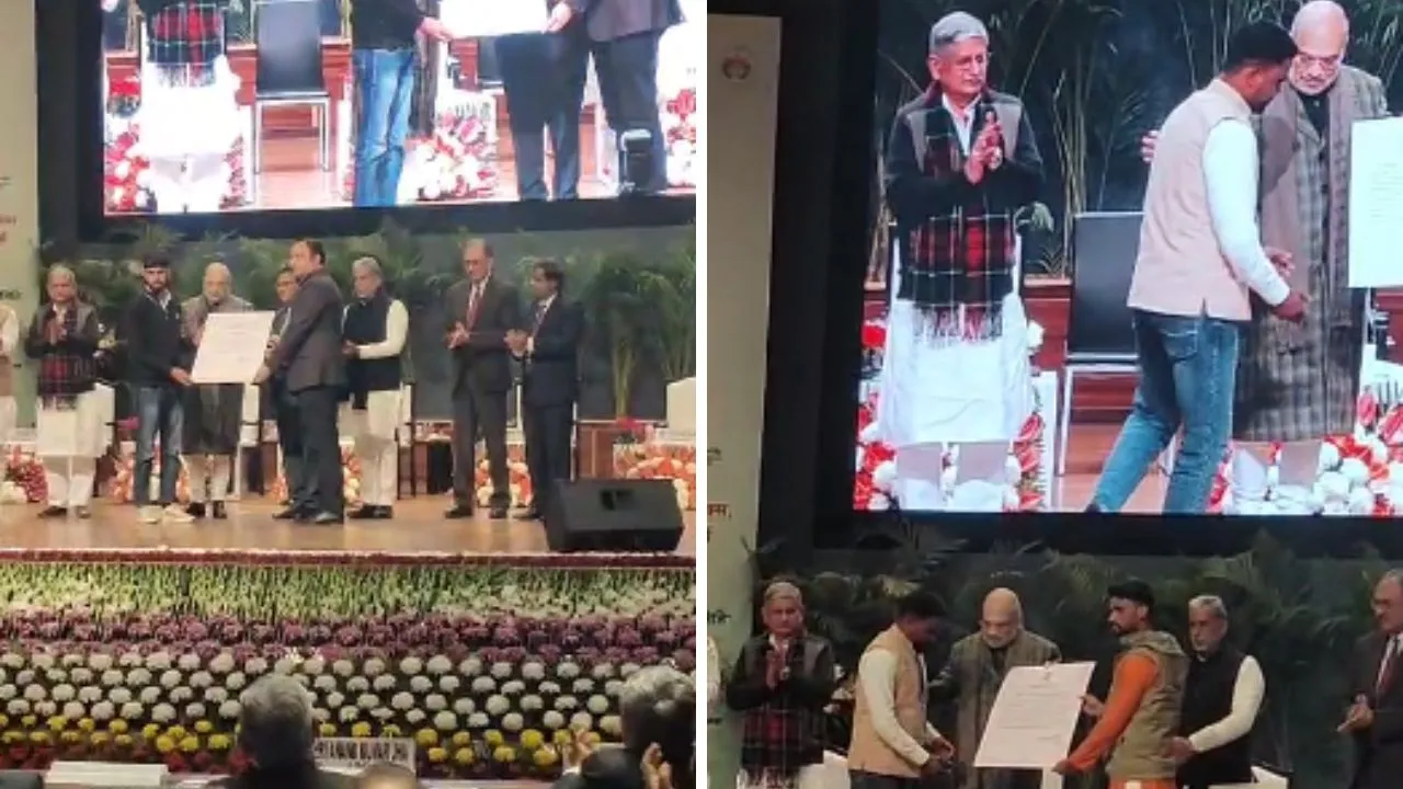 गृहमंत्री अमित शाह ने कन्नौज के दो मछली पालकों को किया सम्मानित 