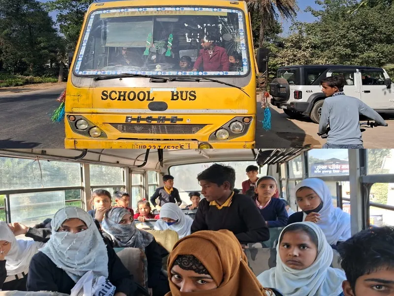 अमरोहा : छात्रों के दो गुट आपस में भिड़े, स्कूल बस रोककर बच्चों को दौड़ा-दौड़ा कर पीटा 