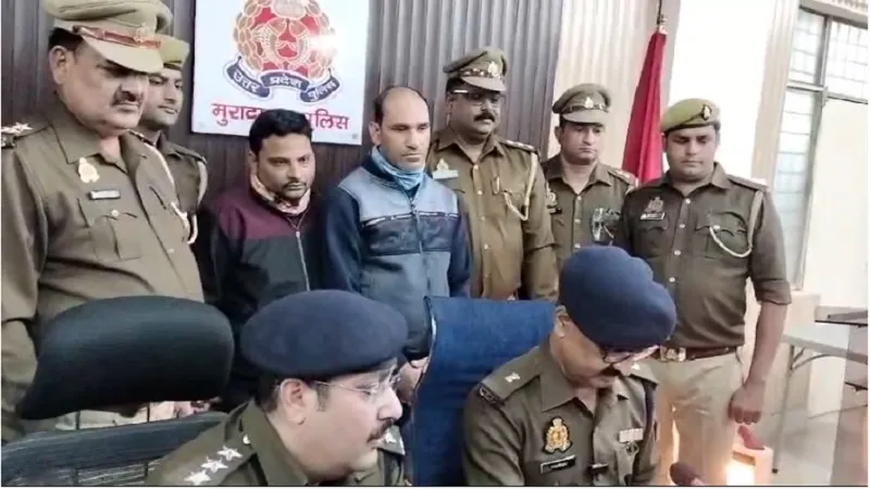 मुरादाबाद : अंतर्राज्यीय वाहन चोर गिरोह के दो सदस्य गिरफ्तार, तीन फरार...महंगे शौक पूरे करने को चुराते थे कारें