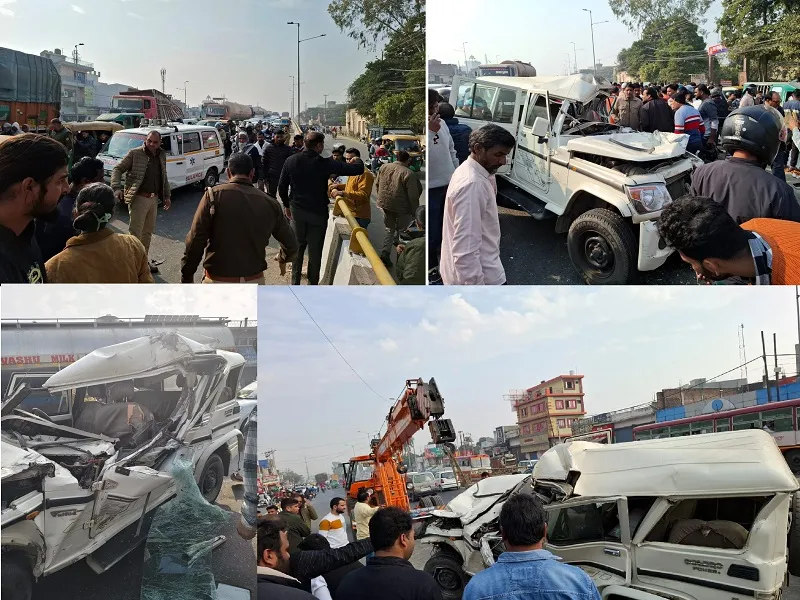 मुरादाबाद में भीषण हादसा : पाकबड़ा थाने के सामने हाईवे पर खड़े परिवार को बोलेरो ने रौंदा, चार लोगों की मौत