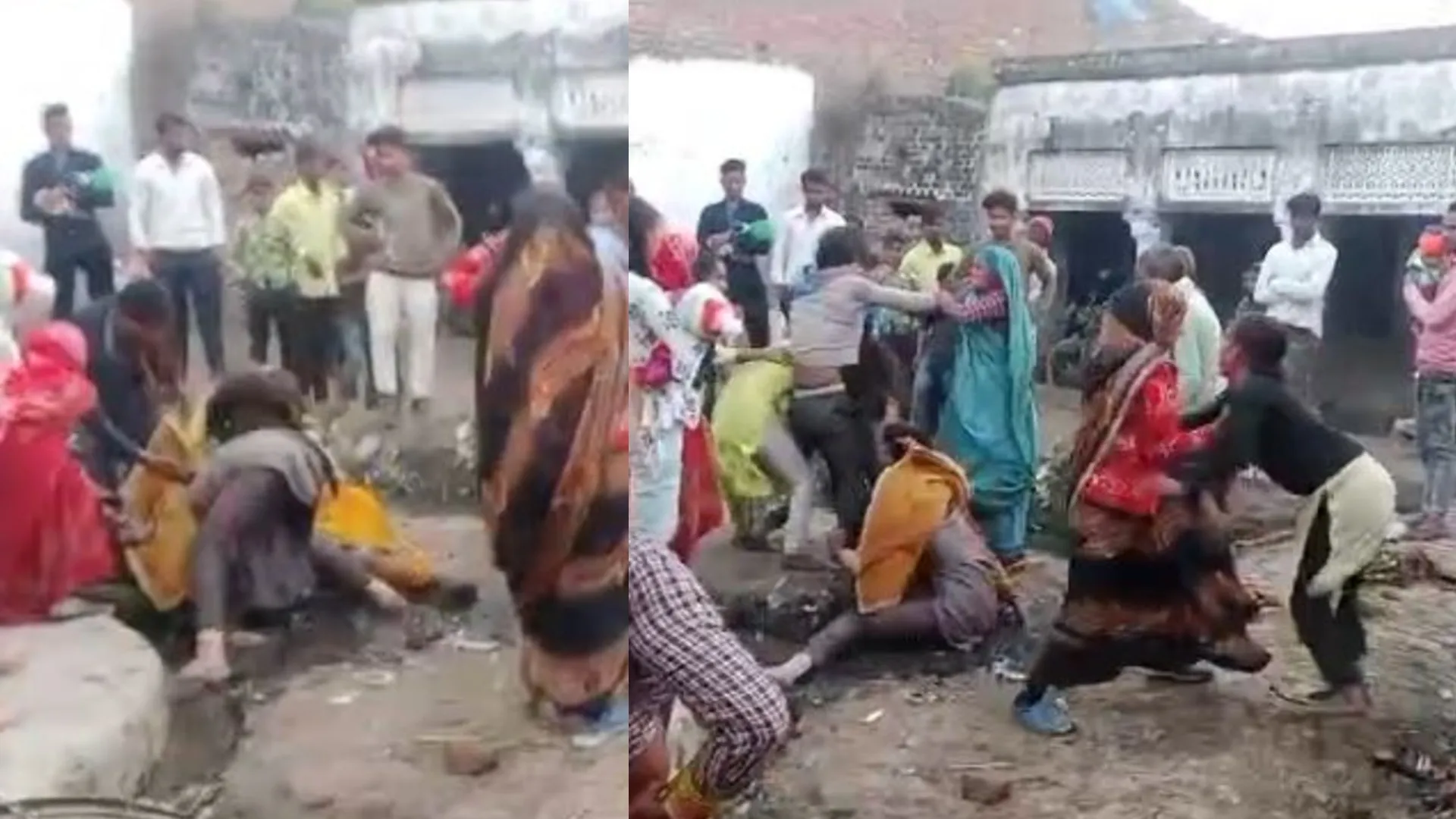 कासगंज: दो पक्षों में जमकर मारपीट, नाली में गिरा-गिराकर पीटा, वीडियो वायरल