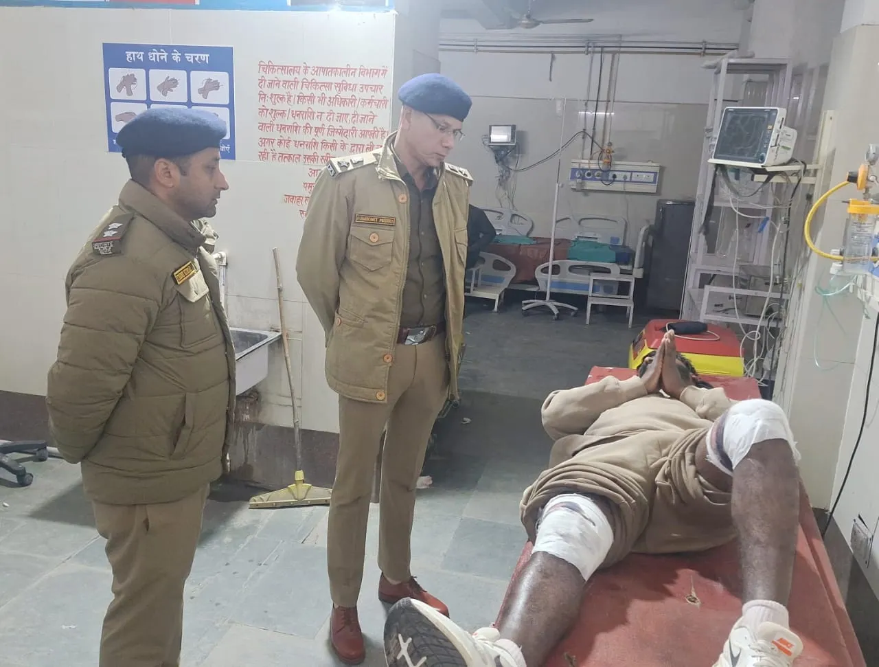 फिर हुई पुलिस मुठभेड़, स्मैक तस्कर को लगी पैर में गोली