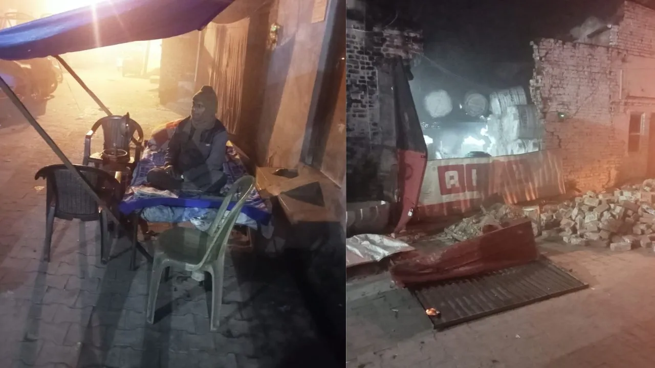 पीलीभीत: संपत्ति की रखवाली के लिए सर्दी में बुजुर्ग व्यापारी ने सड़क पर डाला डेरा, परिवार को अनहोनी का डर सताया 