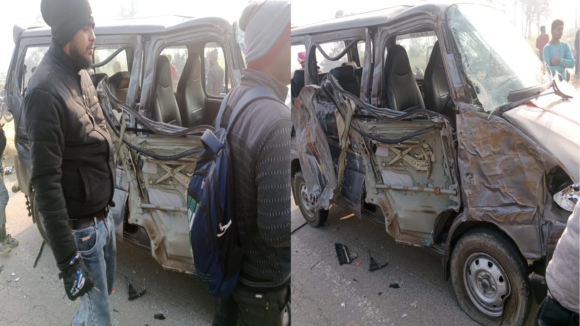 Bareilly: ईको और रोडवेज बस की जोरदार टक्कर, दो लोगों की दर्दनाक मौत, दो घायल