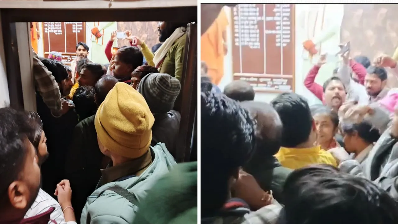 कानपुर में उत्तर जिलाध्यक्ष के चुनाव में हंगामा, चुनाव अधिकारी को दिया जूते का बुके: VIDEO सोशल मीडिया में वायरल