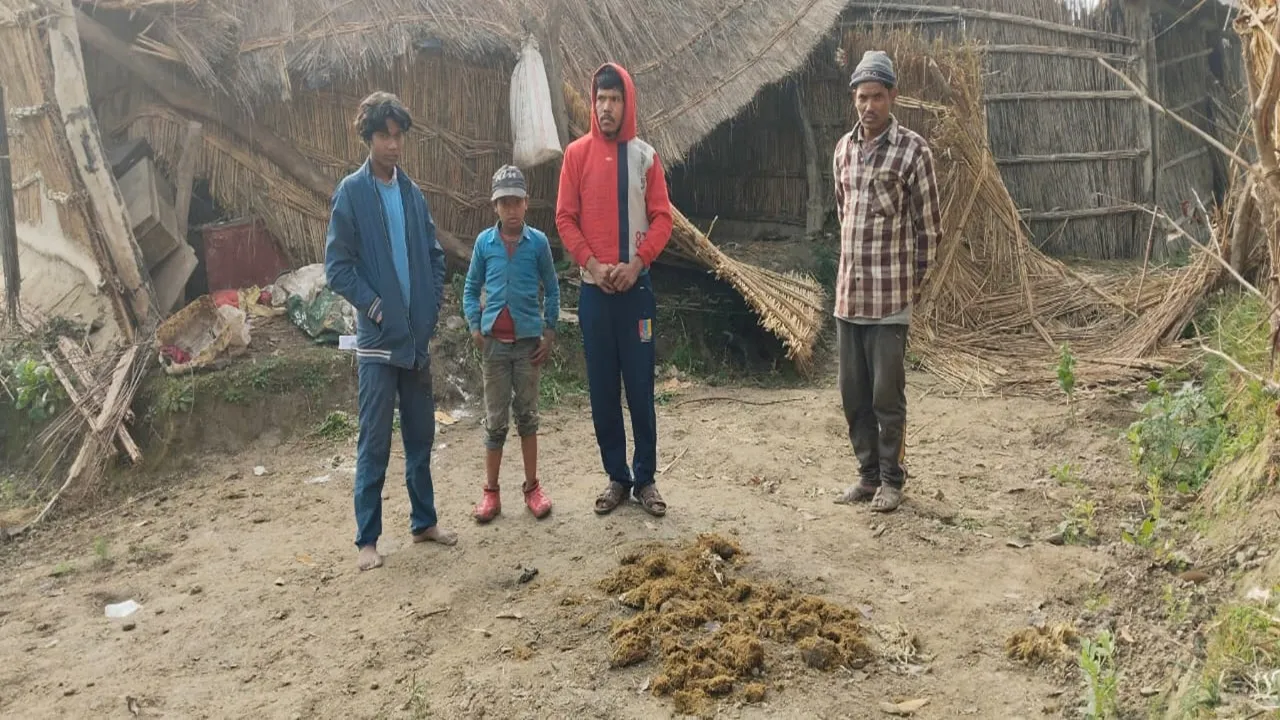 बहराइच: हाथियों ने गिराया ग्रामीणों का मकान, लोगों ने भागकर बचाई जान