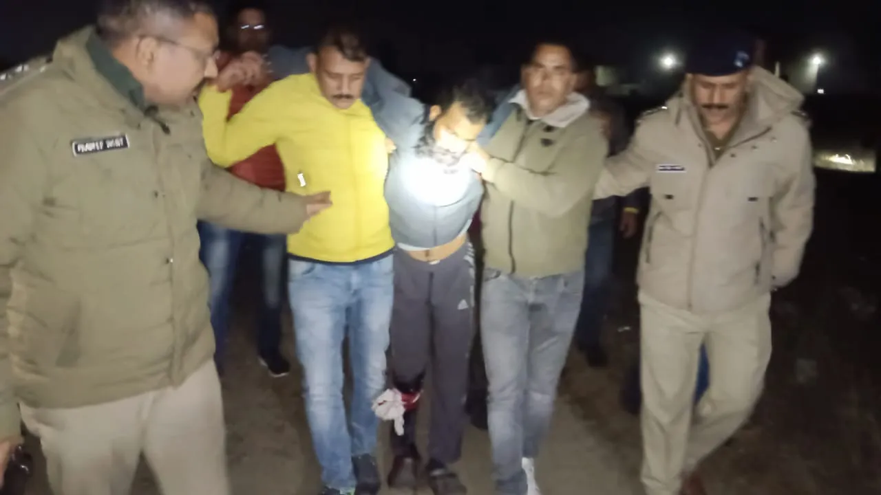जिला कारागार हरिद्वार से फरार हत्यारा एसटीएफ की मुठभेड़ में गिरफ्तार