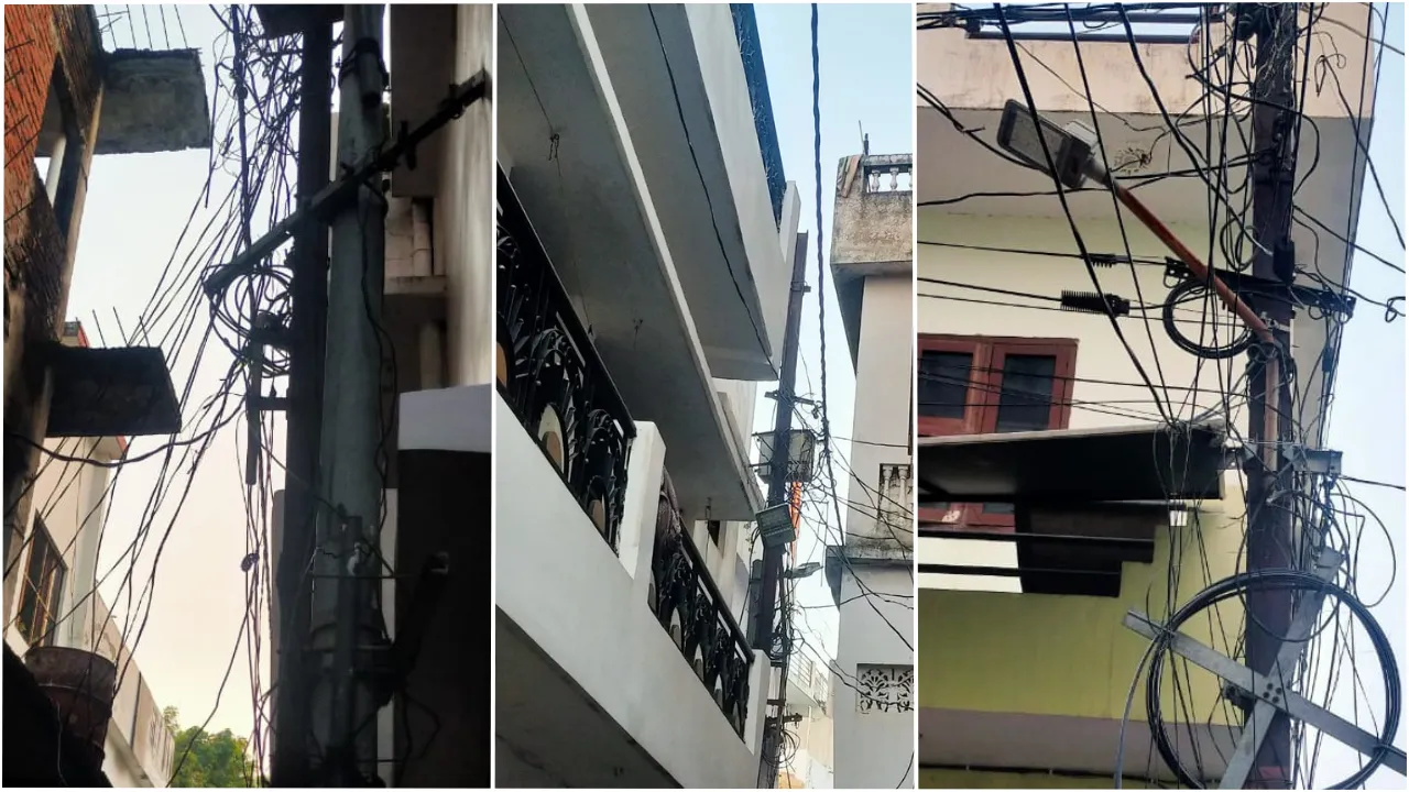 जानलेवा बने शहर में मकानों से सटे खंभे और तार, शिकायत के बाद भी बेखबर बिजली विभाग 