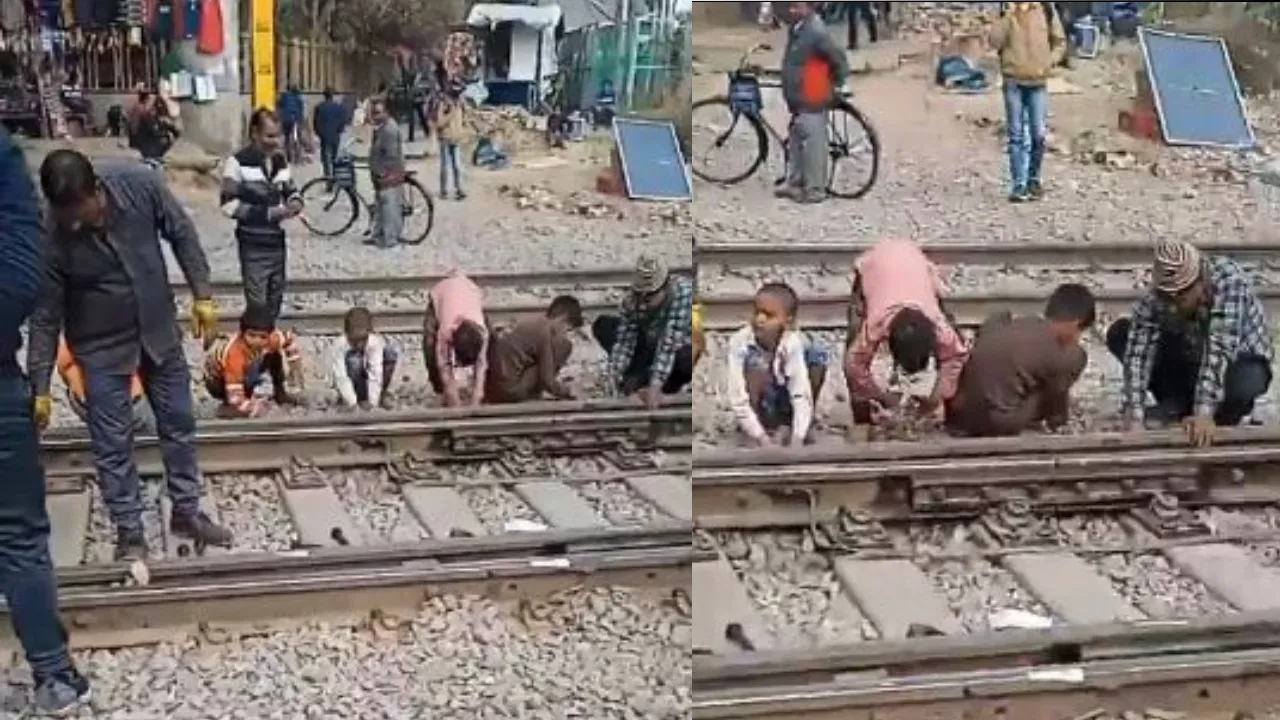 गोमतीनगर स्टेशन पर बच्चों से काराया जा रहा है कामः शिकायत पर रेलवे ने कहा- पटरी पर गिरे सिक्के ढूंढ रहे थे बच्चे