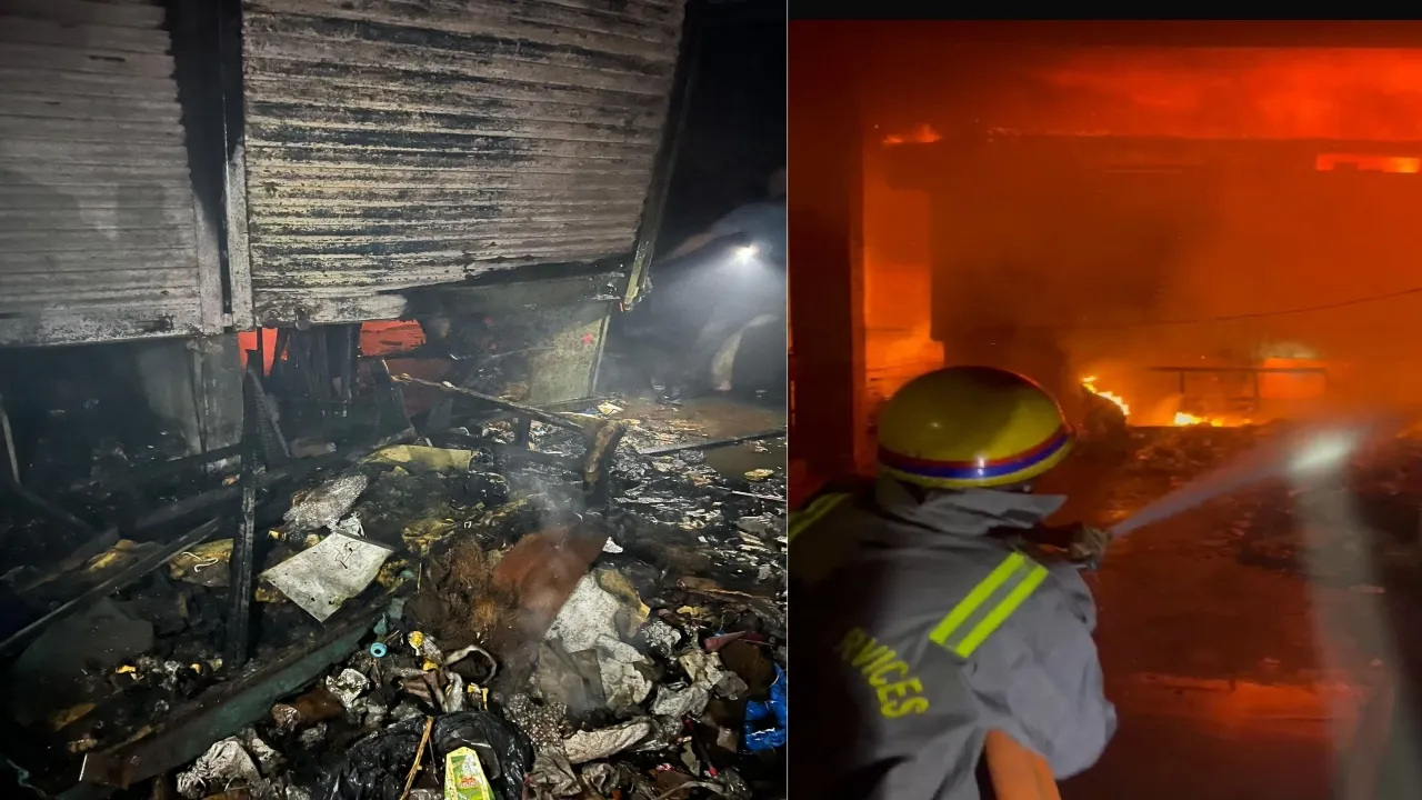 Lucknow News : कबाड़ की 12 दुकानों में लगी आग, 3 गाड़ियों की मदद से पाया काबू