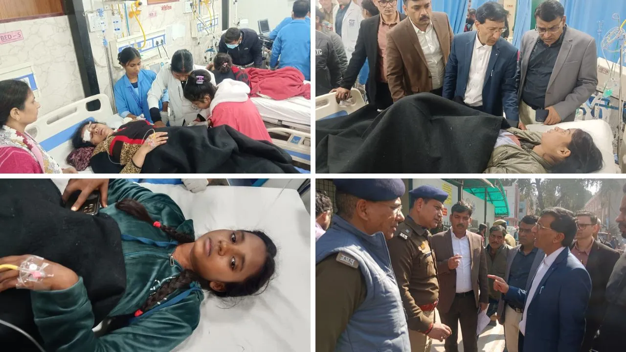 Fatehpur में भीषण सड़क हादसा: खड़े ट्रेलर से टकराई छात्राओं से भरी बस, एक छात्रा की मौत, कई गंभीर, कानपुर रेफर, हैलट में मची अफरा-तफरी