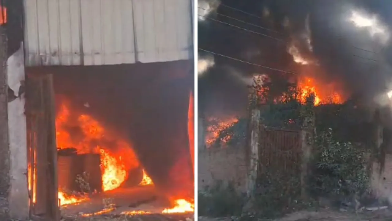 Kanpur में केमिकल फैक्ट्री में लगी भीषण आग: 40 फीट तक ऊपर उठी आग की लपटें, दमकल कर्मियों ने घंटों मशक्कत कर पाया काबू