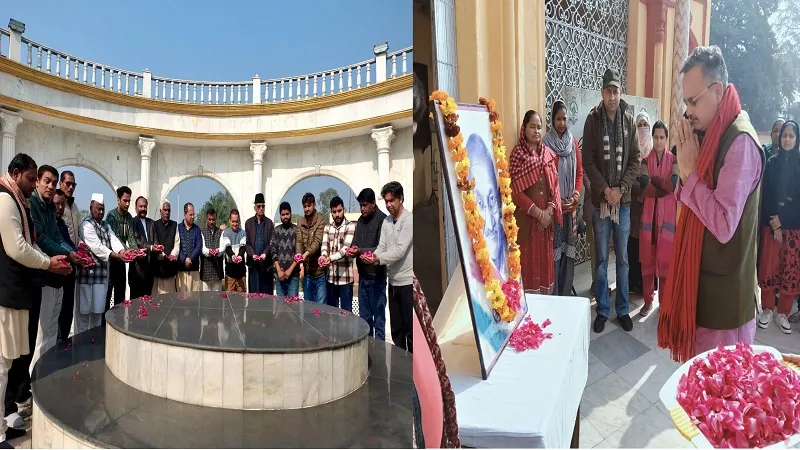 रामपुर : महात्मा गांधी को कांग्रेसियों ने शहादत दिवस पर किया याद, गांधी समाधि पर पहुंचकर अर्पित किए श्रद्धा सुमन 