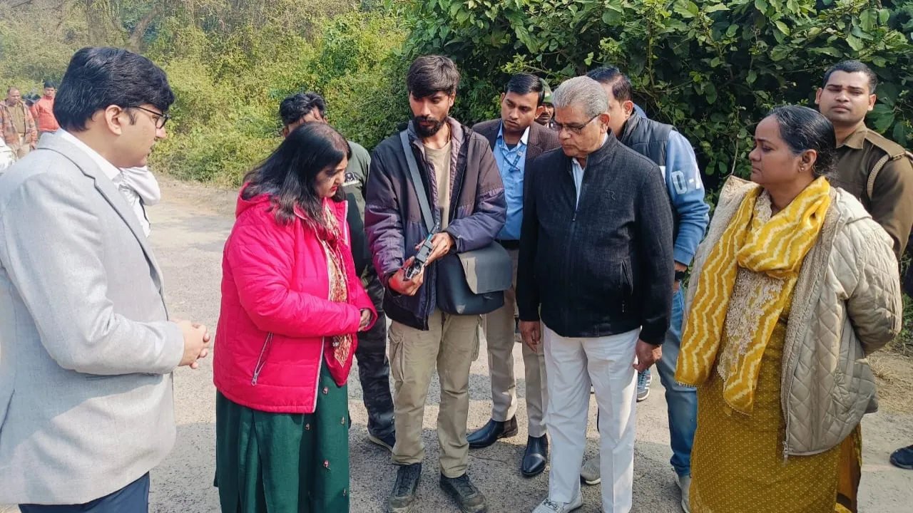 बाघ की दहशत :  Rescue Operation के निरीक्षण में पहुंचे वनमंत्री, बाघ के नए पगचिन्ह को देख दिये यह खास निर्देश