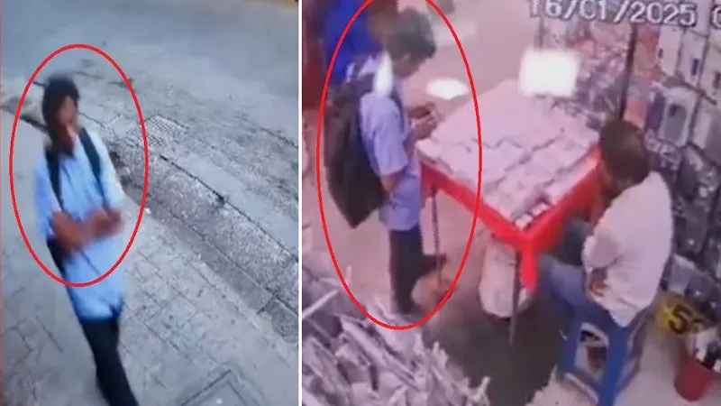 Saif Ali Khan Attack : सैफ के  एक और संदिग्ध हमलावर की तस्वीर आई सामने, दुकान से हेडफोन खरीदते हुए दिखा