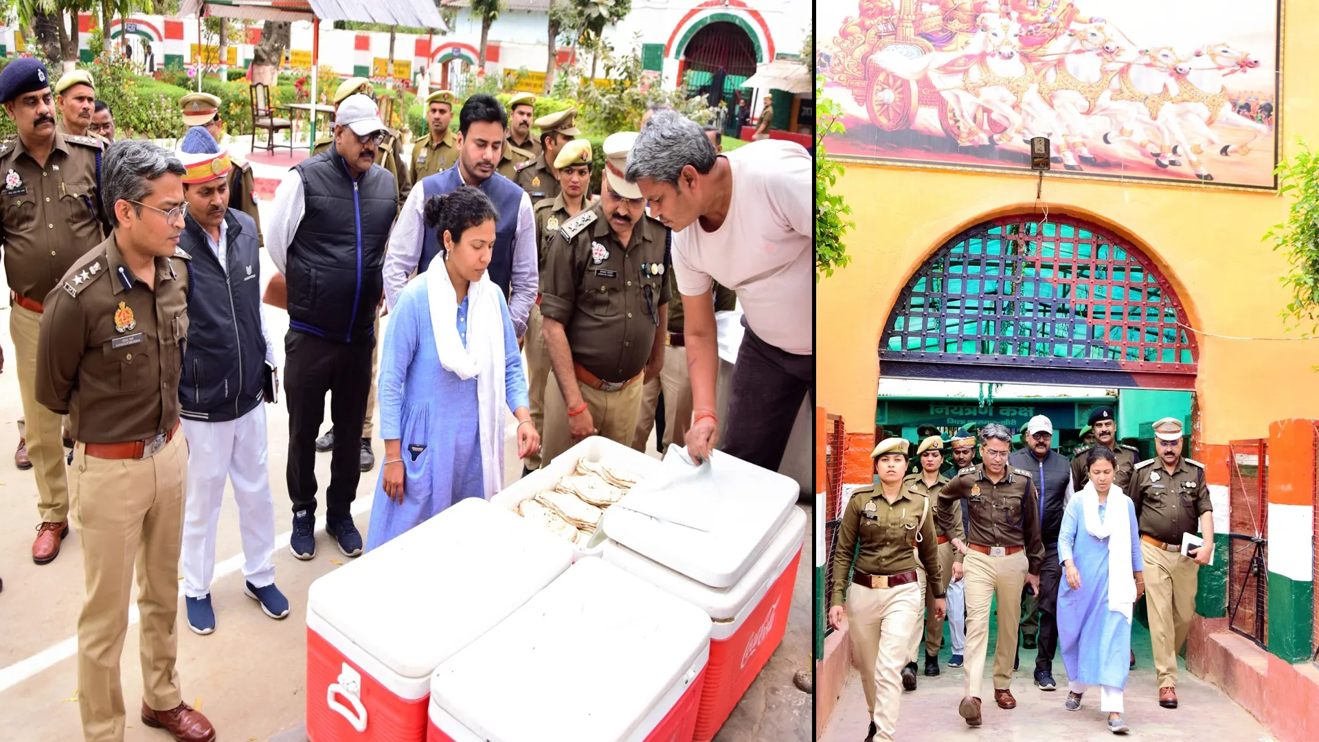 लखीमपुर खीरी : सीसीटीवी कैमरे से डीएम ने देखी जिला कारागार की गतिविधियां. परखी खाने की गुणवत्ता