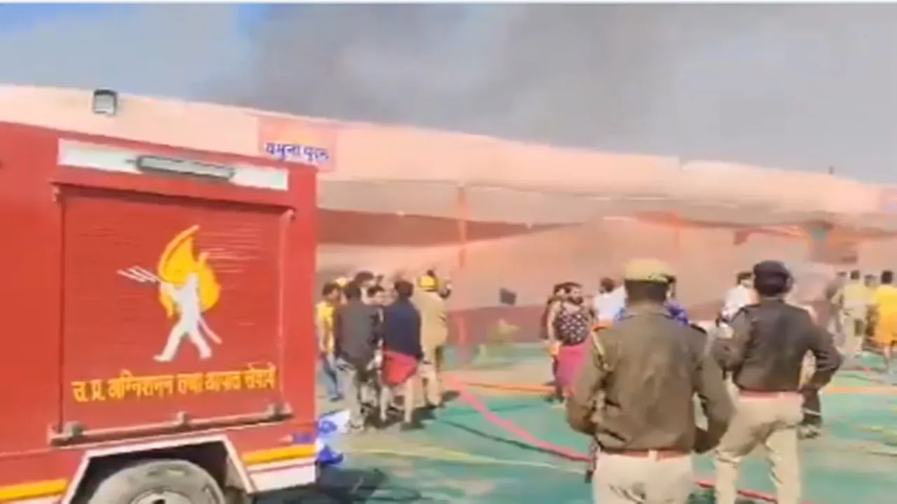महाकुंभ मेले में इस्कॉन के शिविर में लगी आग, 20 से 22 टेंट जले, कोई हताहत नहीं 