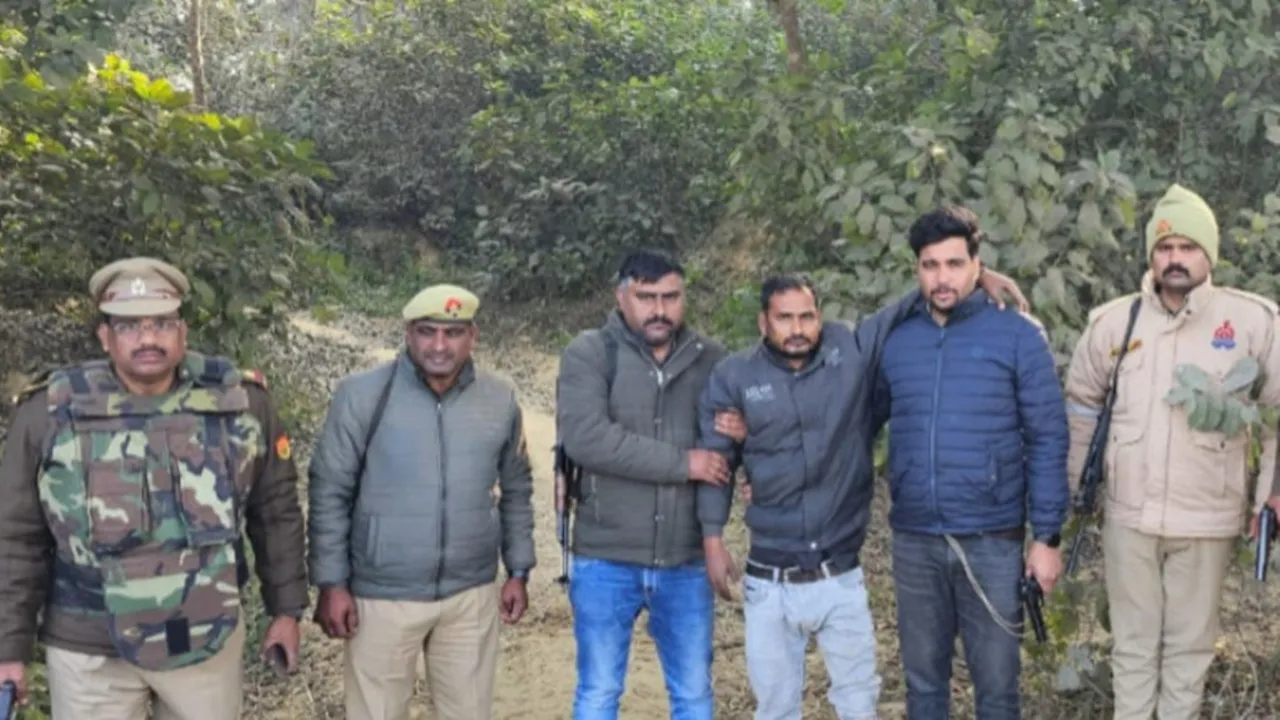 सीतापुर: 25 हजार का इनामी शातिर मुठभेड़ में घायल, गिरफ्तार