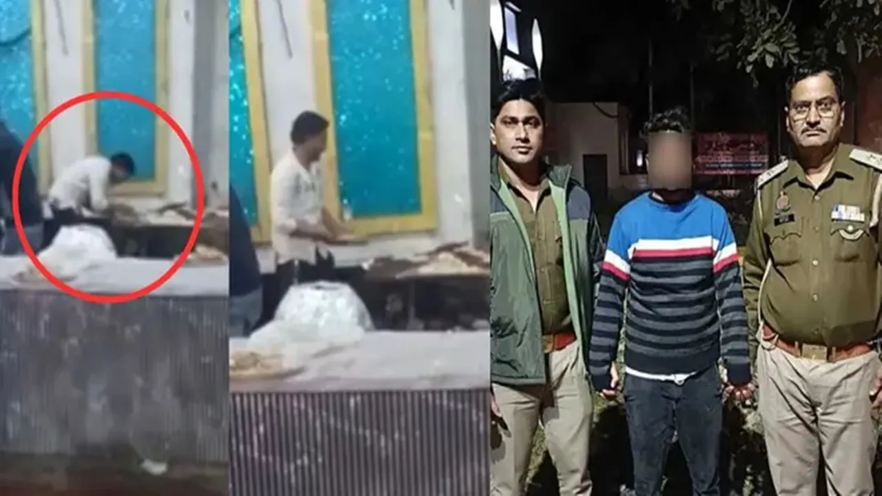 VIDEO: मरेठ में युवक की करतूत, शादी समारोह में थूककर बना रहा था रोटी, पुलिस ने किया गिरफ्तार