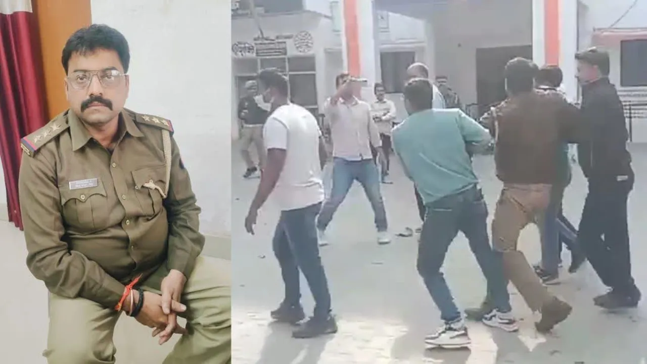 मिर्जापुर: चील्ह थाना में तैनात इंस्पेक्टर को घसीटते हुए ले गई एंटी करप्शन की टीम, घूस लेते पकड़े गए साहब, देखें वीडियो