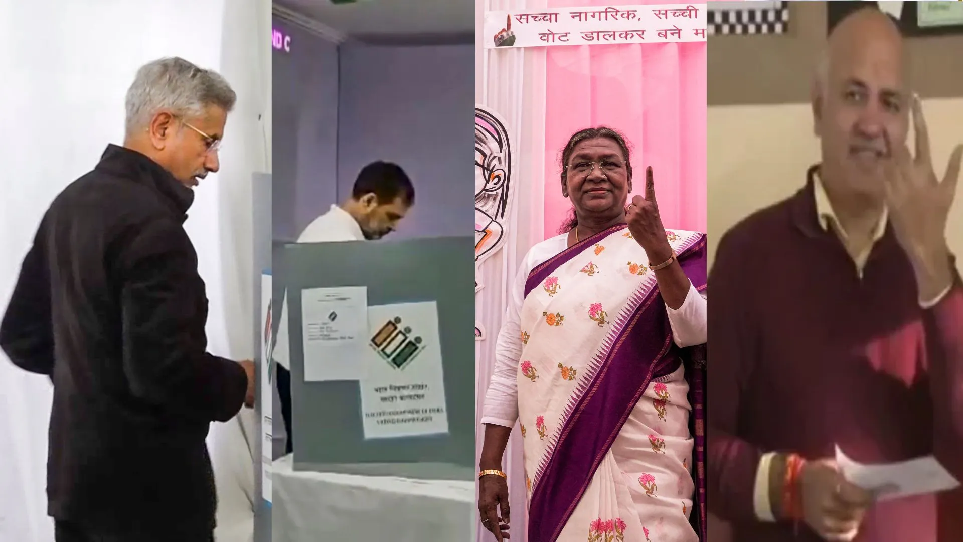 Delhi Election 2025: राष्ट्रपति मुर्मू, विदेश मंत्री एस जयशंकर, राहुल गांधी और सिसोदिया ने किया मतदान