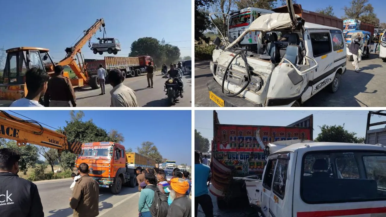 Kanpur Ghatampur Accident: ट्राला से टकराई ओमनी वैन, चालक की मौत, 9 लोग गंभीर, अस्पताल में भर्ती