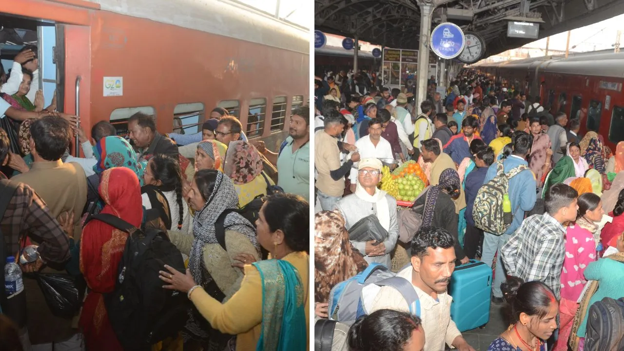 Kanpur: श्रद्धालुओं की आवाजाही से स्टेशनों पर उमड़ा जन सैलाब, भीड़ संभालने में सुरक्षाकर्मियों के छूटे पसीने, हर प्लेटफार्म रहा फुल