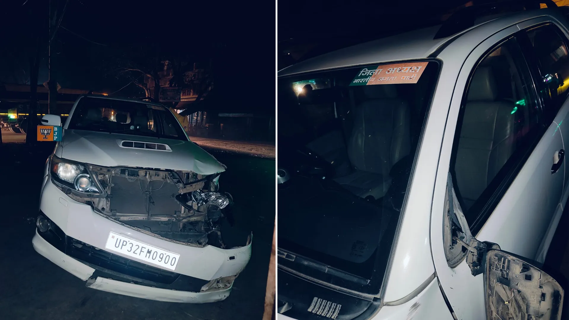 लखीमपुर खीरी: सड़क हादसे में बाल-बाल बचे भाजपा जिलाध्यक्ष और संघ के विभाग प्रचारक 